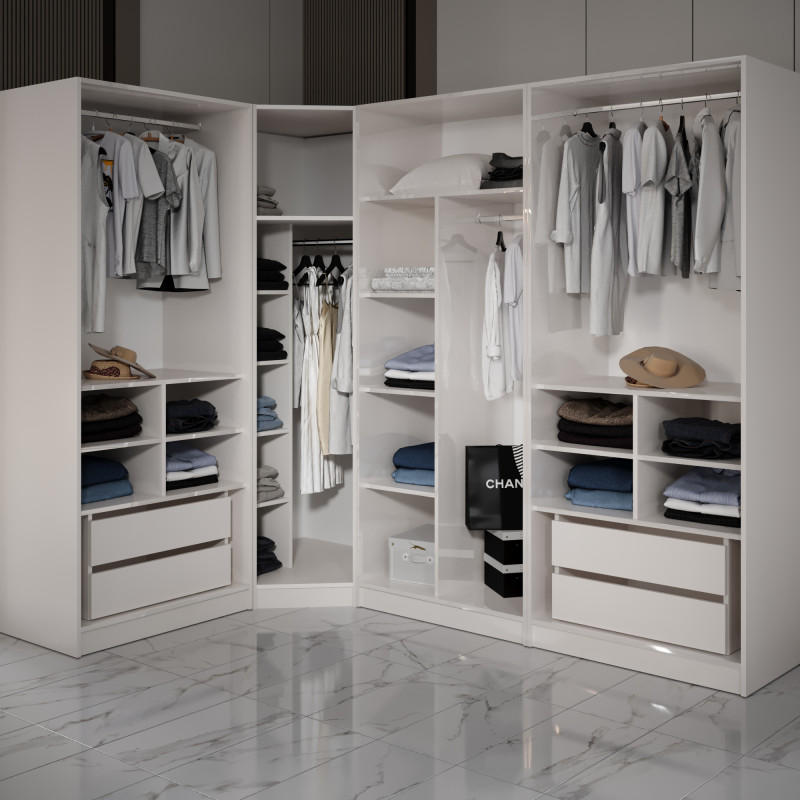 Moda Köşe Dolaplı Yatak Odası