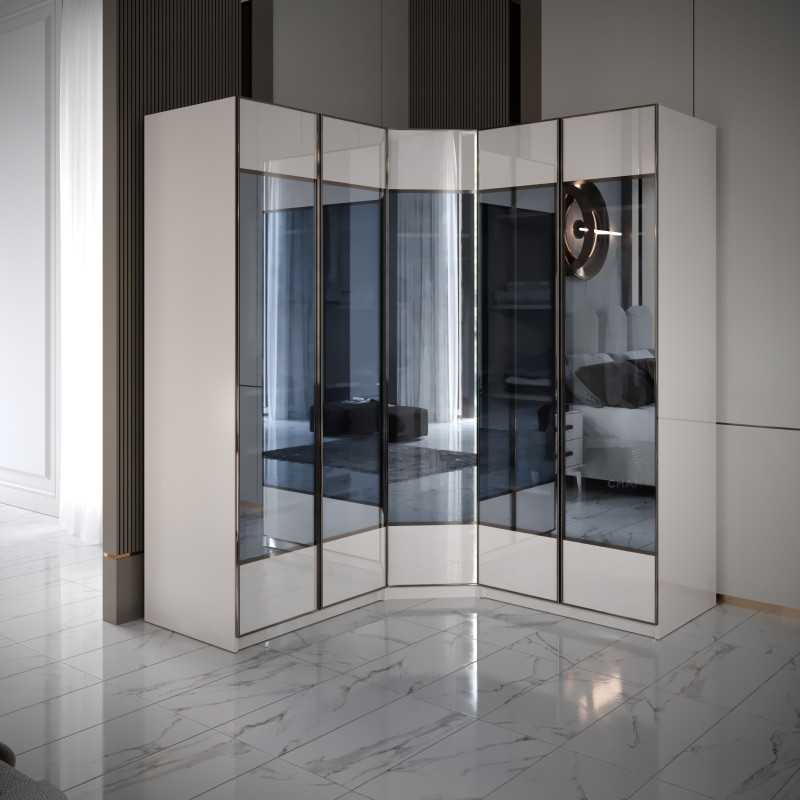 Moda Köşe Dolaplı Yatak Odası